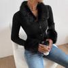 Cardigan a Maglia con Scollo a V Maglione Slim-fit Top Autunno e Inverno Maglione a Maglia Slim-fit di Alta Gamma
