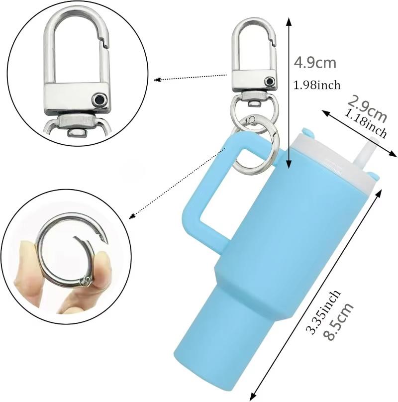 8/3 Stück Mini-Becher-Schlüsselanhänger Niedlicher Tassen-Schlüsselanhänger für Stanley Cup Damen Mädchen Schultaschen Rucksäcke Lippenbalsam-Halter Gutes Partygeschenk