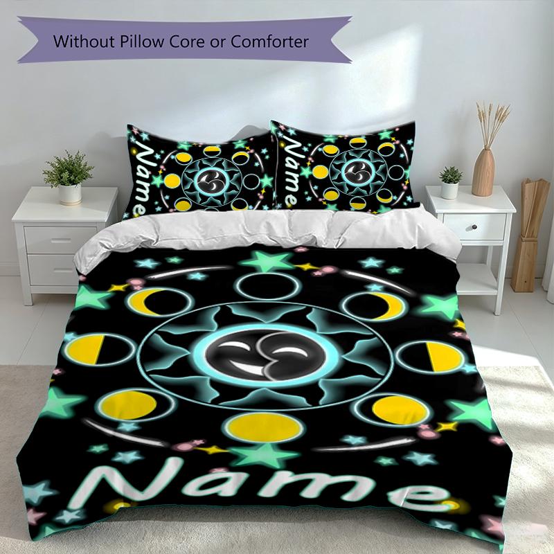 3pcs Custom Name The Owl House Bedding Set,Includes 1 Duvet Cover and 2 Pillowcases,All-season Bedroom Decor