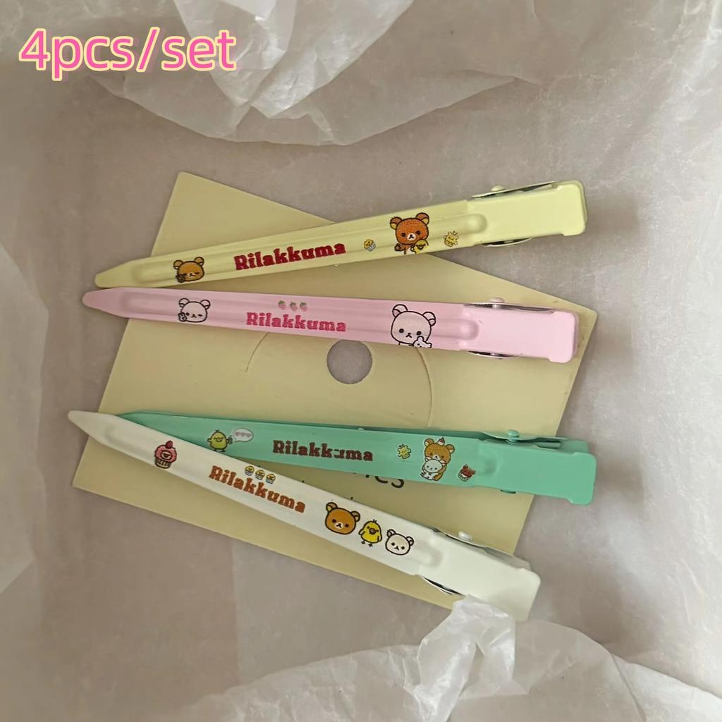 4/5 шт. Друкована шпилька для волосся «Кітті», позиціонуючий затискач, мультяшна шпилька-качка, трендова та універсальна декоративна шпилька для чубчика