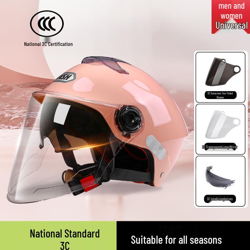 Unisex Electric Vehicle Helmet: Certified, Sun-Protective, All-Season, Unbreakable, with Free Shipping
