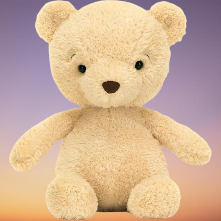 JELLYCAT Bear Series Animal Rumblikin Bear Cute Soft Plush Toy Sitting Height 23cm