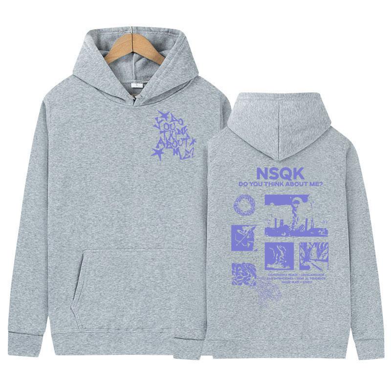 Rapper NSQK DO YOU THINK ABOUT ME 2025 New Album Hoodies Men's High Quality Harajuku Sweatshirt Hip Hop Fashion Hoody Streetwear