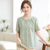 Moyou Women's New Chinese Style Embroidered Summer Shirt
