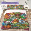 Set di biancheria da letto con stampa Pokémon da 3 pezzi include una copripiumino e una coppia di federe (riempimento non incluso), perfetto per l'uso in camera da letto.