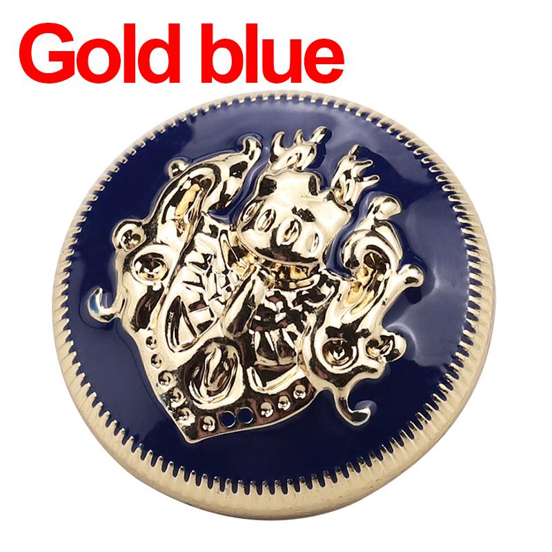 QJH 10Pcs Gold Vintage Antique Crown Metal Button Set for Sewing-Blazer/ Jacket/ Sport Coat/ Sweater/ Cardigan/ Uniform 10-28mm
