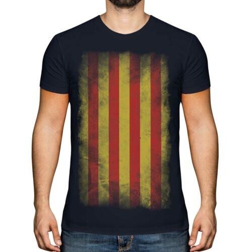 

Мужская футболка с выцветшим флагом Каталонии Catalunya Каталонская майка Подарок S