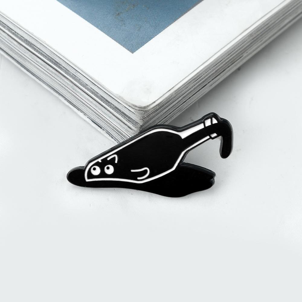 Cartoon Creative Black Cat Enamel Pins Cute Liquid Cat Series Brooches Emblem Clothes Accessories Jewelry Gifts for Kids Friends