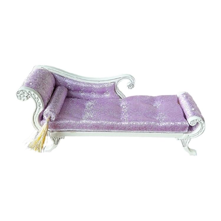 Detailed 1/12 Scale Dollhouses Sofa With Sturdy Wood Construction For Realistic Bedroom Living Room Displays