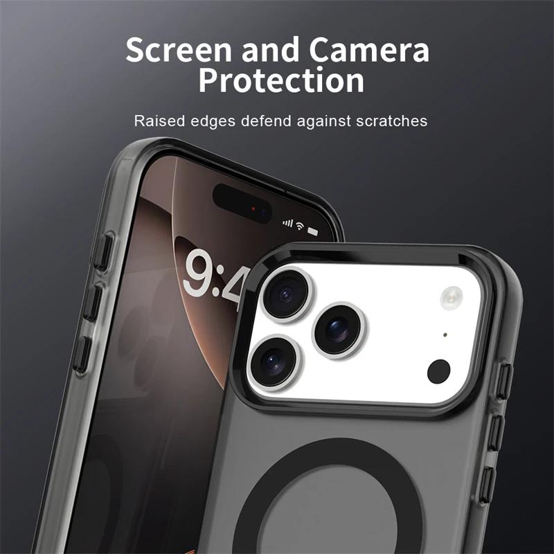 Frosted Silicone Cover For iPhone 17 17 Pro Max Wireless Charging Magnetic candy Case For Apple iPhone 17 Air Protector