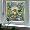 Retro Flower Balcony Glass Window Beautification and Decoration Static Electricity Window Stickers