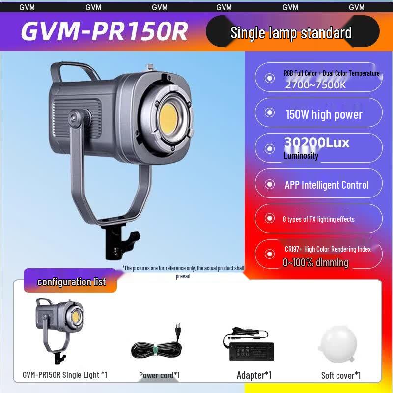 GVM PR150R 150W RGB Full-Color LED Video Light