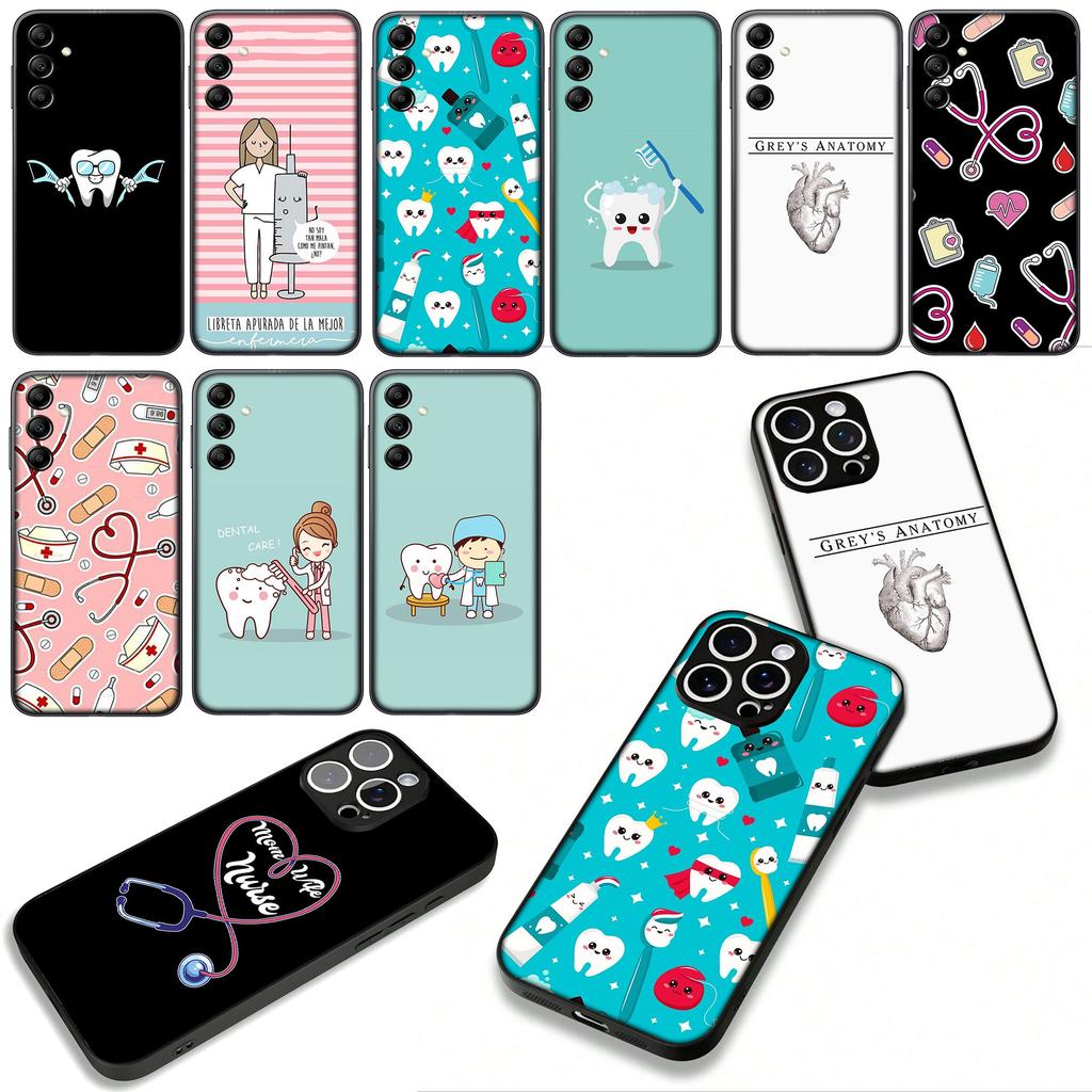 Cover for Xiaomi Redmi Note 14 12 13 ProPlus A4 A3 Pro Plus 12C 13C 14C + Pro+ Phone Case Nurse Doctor Stethoscope Tooth Dentist