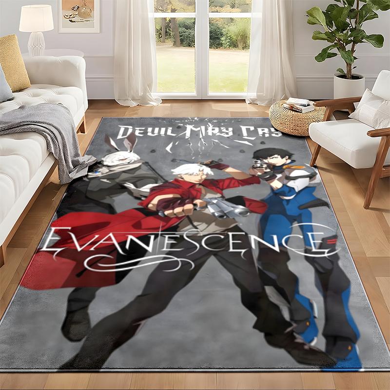 Devil May Cry Carpet Door Mat for Living Room or Bedroom Protective Mat Under Chair Office Decoration Christmas Gift Birthday Present