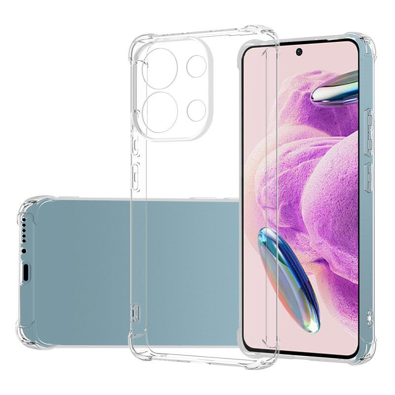 Applicable to Redmi A5 4G NFC four-corner anti-drop mobile phone case Redmi K80PRO transparent TPU airbag soft silicone case