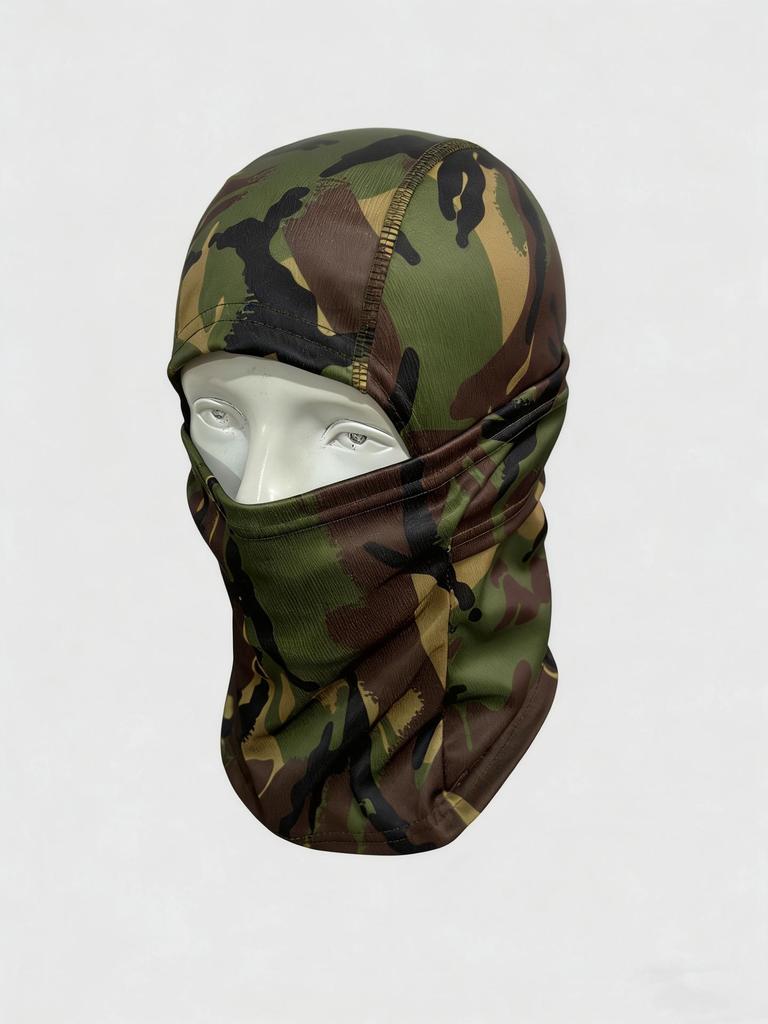 Camouflage Full Face Balaclava: Sun, Dust & Wind Protection for Outdoor Cycling - Men's Gaiter & Headband Combo