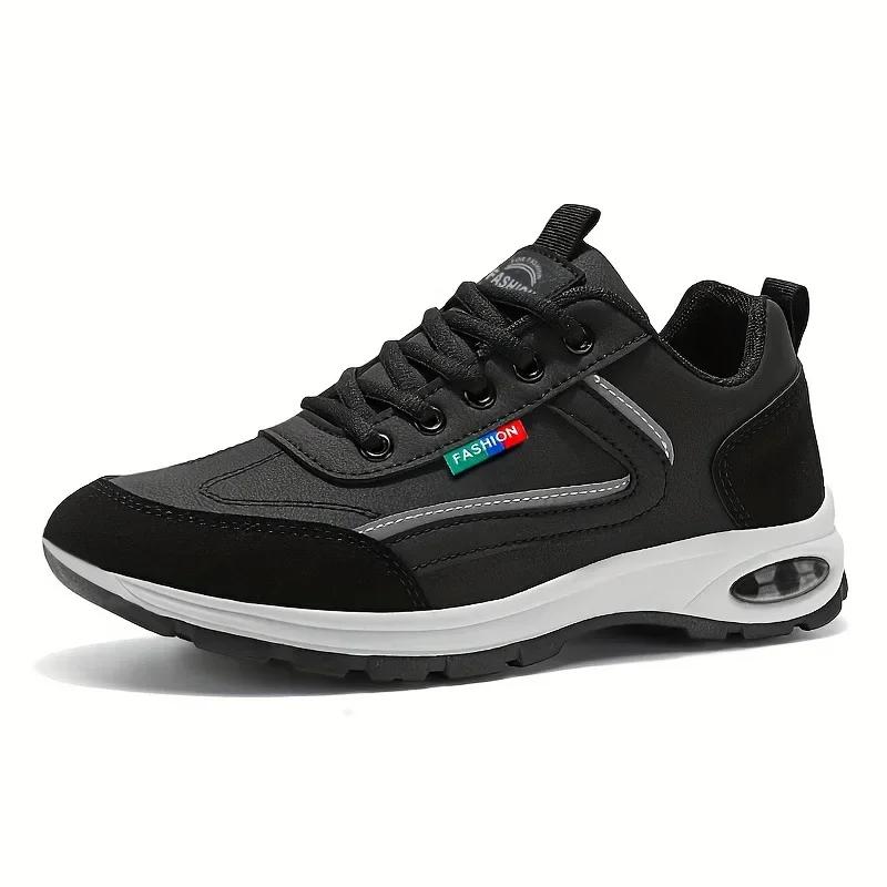 Men's Trendy Sports Shoes Lightweight Breathable Modern Non Slip Shoes Suede Detailing Outdoor Stylish Daily Wear Men Sneakers