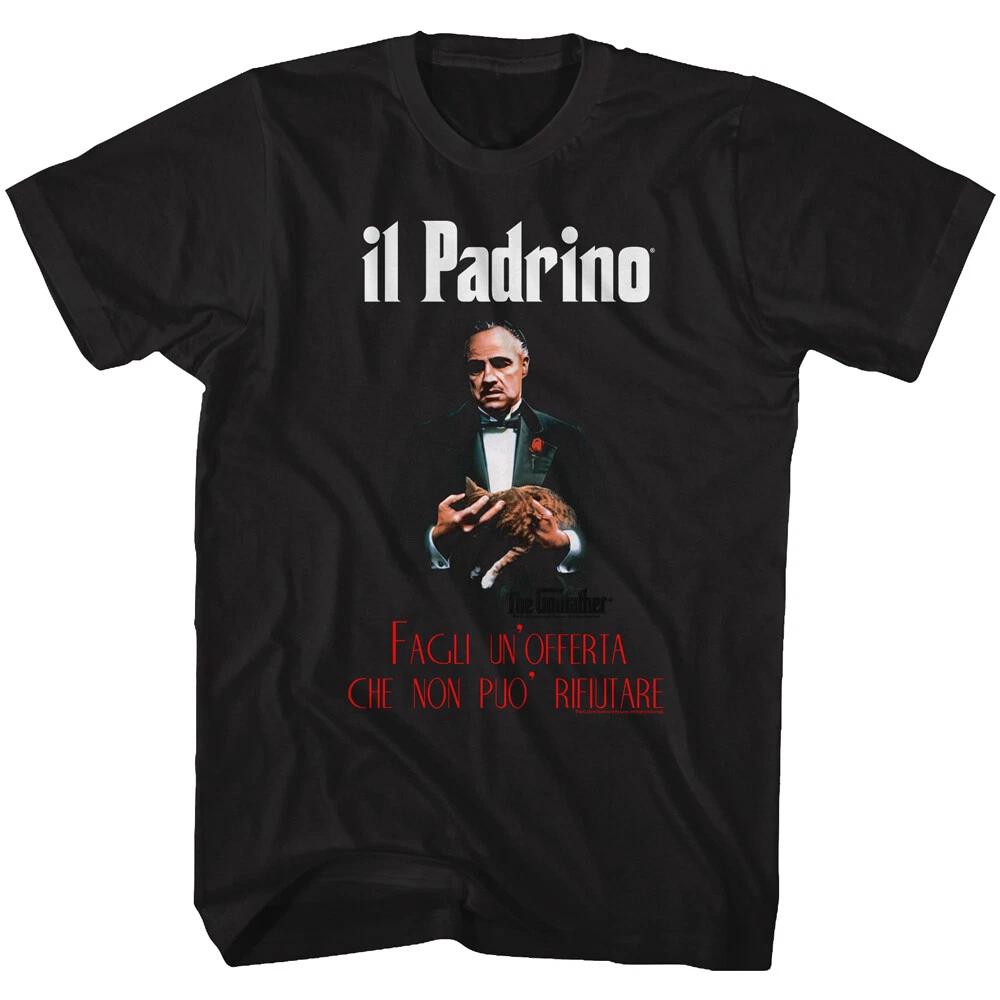 The Godfather Movie White Il Padrino Red Don Corleone Side Shot Men s T Shirt 2XL