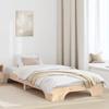 Natural Wooden Bed Frame 75 x 190 cm Solid Pine Wood
