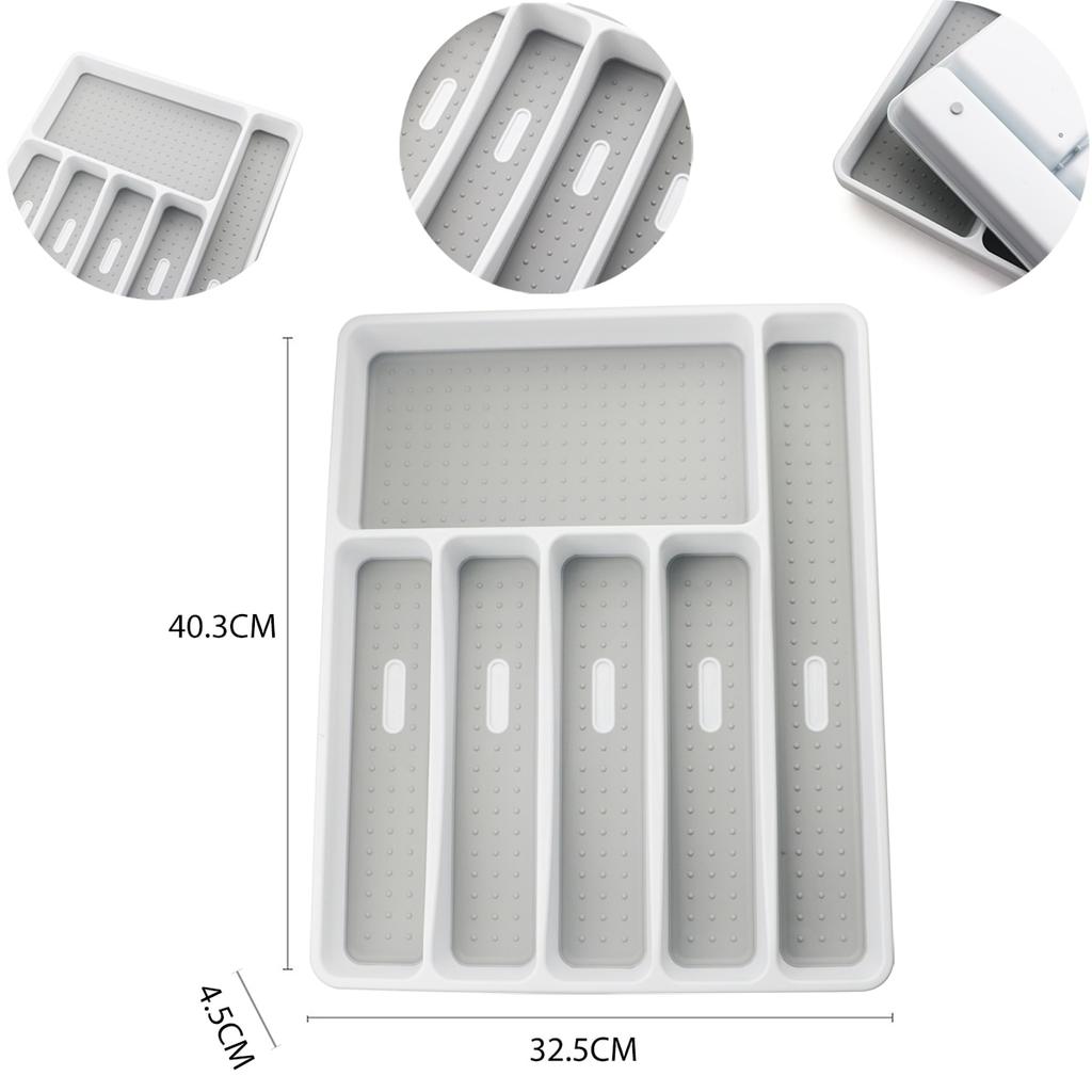 3/5/6 Grades Bandeja de Plástico Talheres Caixa de Armazenamento de Gaveta de Cozinha Separação Organizador de Talheres para Colher Garfo Faca Canudo
