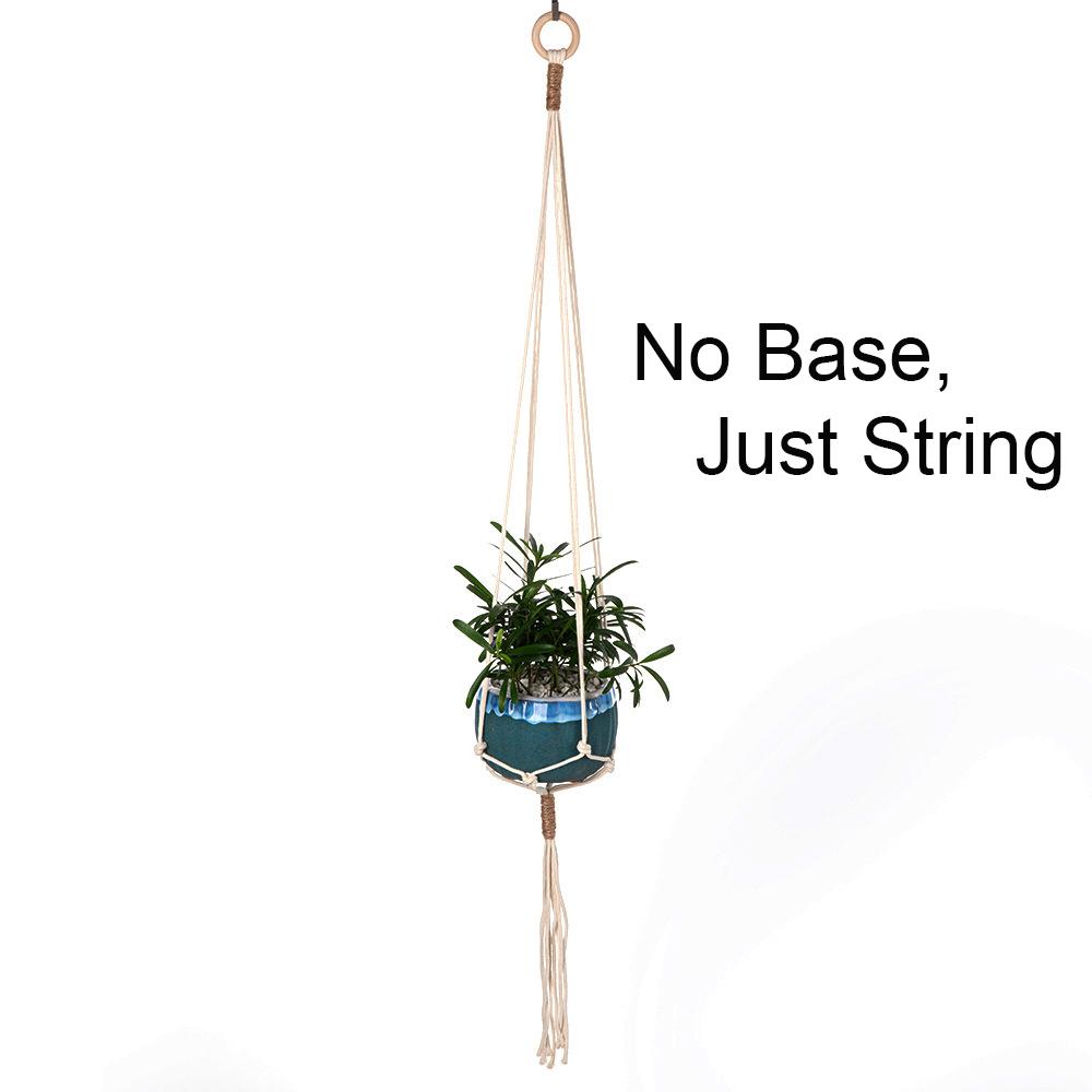 

Макраме Подвеска для растений Подвесная корзина для кашпо Плетеная хлопковая веревка Горшок для цветов Вязаный крючком держатель для растений Подставка для бохо домашнего декора