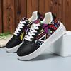 TUINANLE Women's Leisure Sneakers Black Flat Comfortable Lightweight Shoes for Walking Outdoor