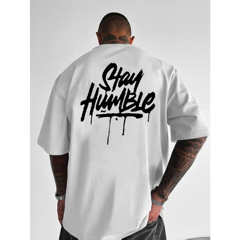 Taglie Europee T-shirt da Uomo Rotonda Creativa, Realizzata in Puro Cotone, Trendy e alla Moda, Maniche Corte per l'Estate, Top Casual Quotidiano