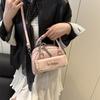 Korean Style Women Versatile Fashion Small Square Bowling Shoulder Crossbody Bag