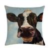 Lovely Animal Oil Painting Pillowcase Flax Cushion Leaning On Household Sofa Adornment Cushion Leaning On Covers
