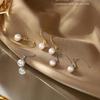 925 Sterling Silver Imitation Pearl Stud Earrings - Elegant, High-End Winter 2023 Style for Women