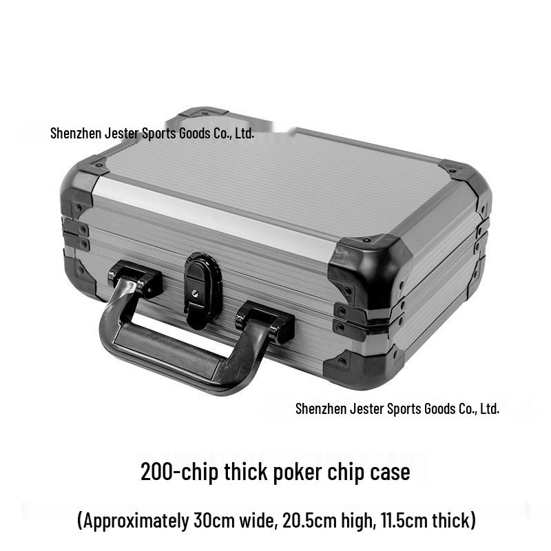 Black and Silver Aluminum Texas Hold'em Chip Storage Case