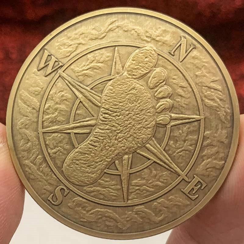 Chimpanzee Bigfoot Forest Plated Bronze Commemorative Medal Craftsmanship: Handcrafted 40mm Compass Coin Commemorative Coin