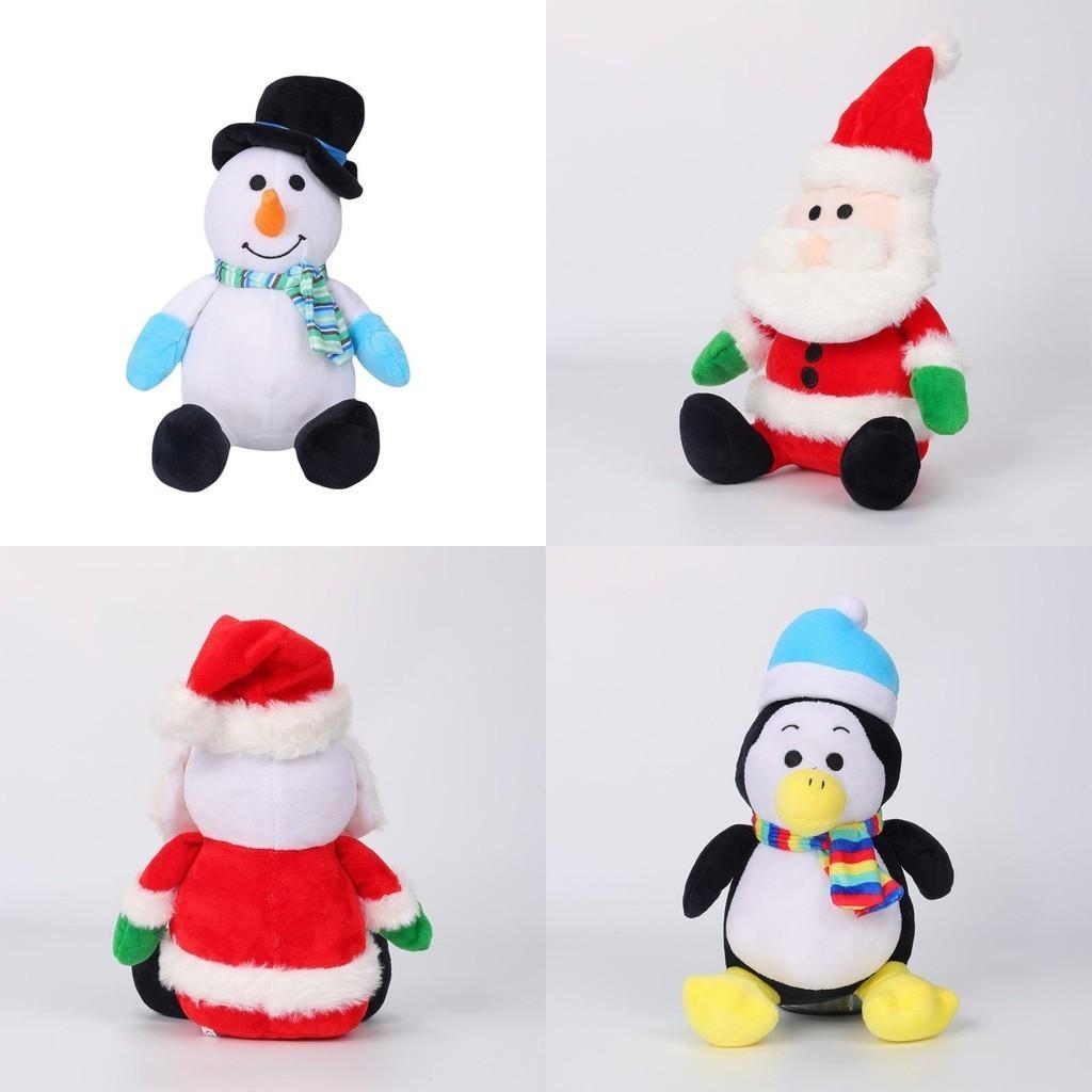Adorable Christmas Deer Plush Toy Santa Claus Doll Holiday Gift 21cm