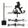 Weather Vane Ornament: Outdoor Wrought Iron Spray-Painted Roof Decoration Metal Craft