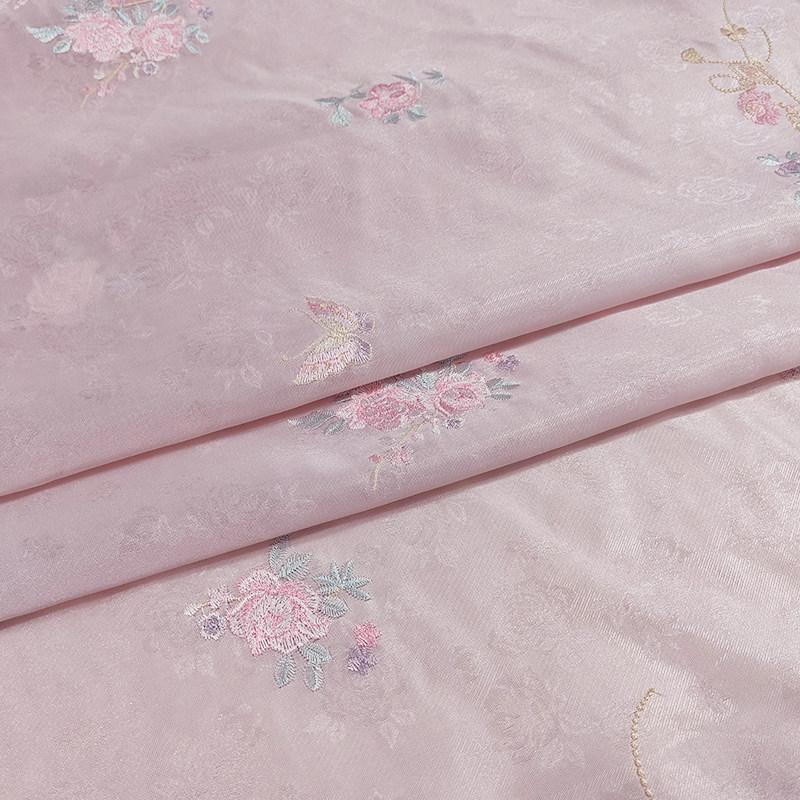 Chinese Style Netting Embroidery Fabric for DIY Sewing Fashion Women's Wedding Dresses Evening Gowns Hanfu Qipao Clothing Cloth