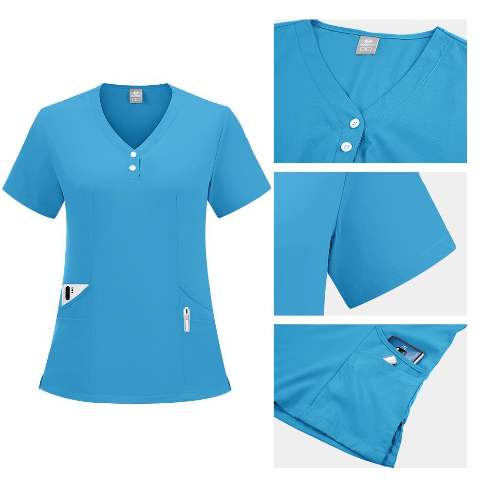 Unisex Breathable Surgical Nurse Uniform - Sweat-Absorbent Medical Scrub Set for Pet Hospital Use