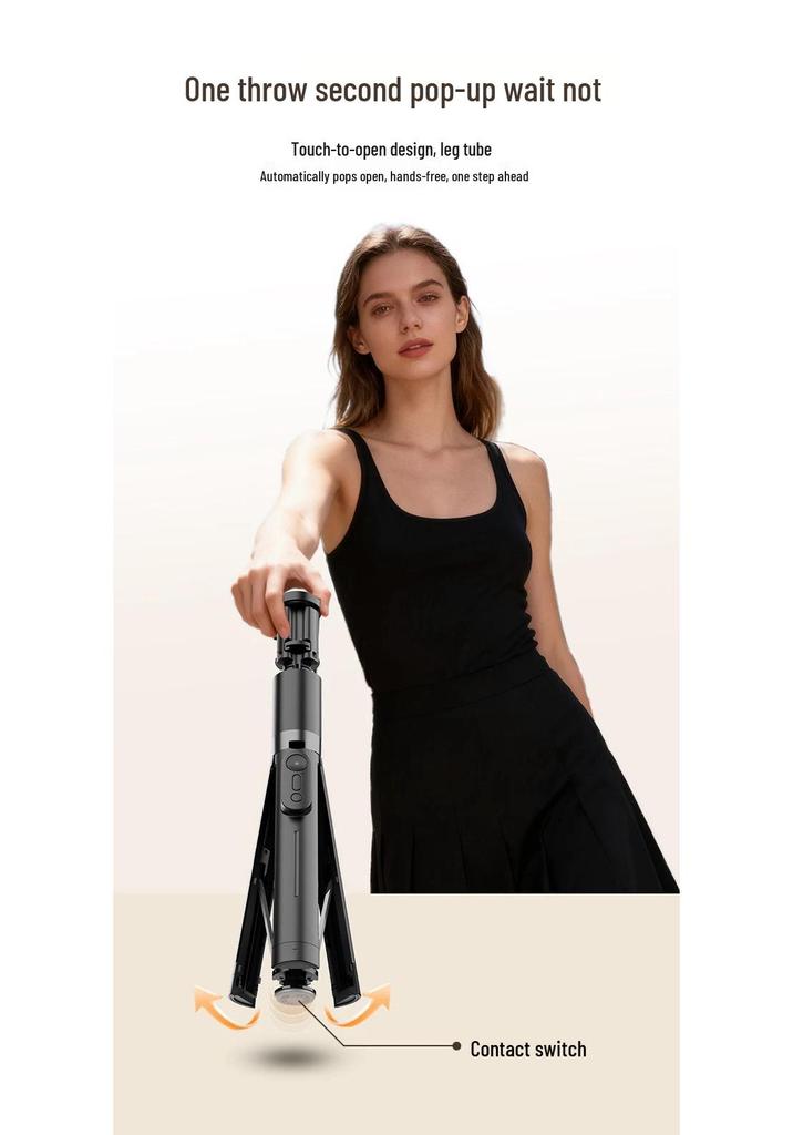 Y08 Integrated Auto-Pop-Up Selfie Stick & Tripod Holder