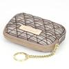 FORTUNA Tokyo Kyoto-woven Matelasse Coin Purse, Coin & Card Case, Coin Purse, Cosmetic Accessory Pouch with Keychain (Brown)