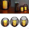 Black Iron Wire Tealight Candle Holder with LED for Living Room Decoration