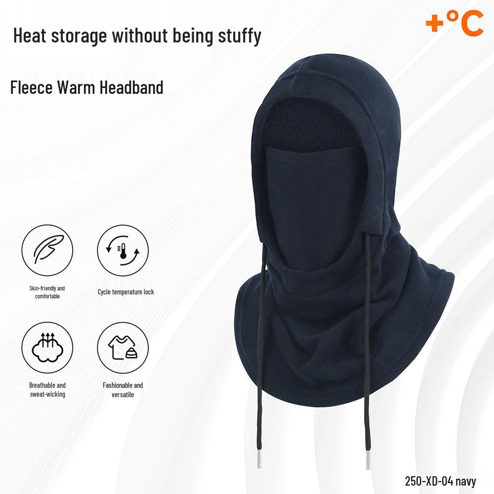 Warm Cycling and Skiing Headgear: Cold-Proof Snood with Neck and Face Protection