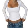 Long-sleeved Slim Vest T-shirt Women's Autumn and Winter 2025