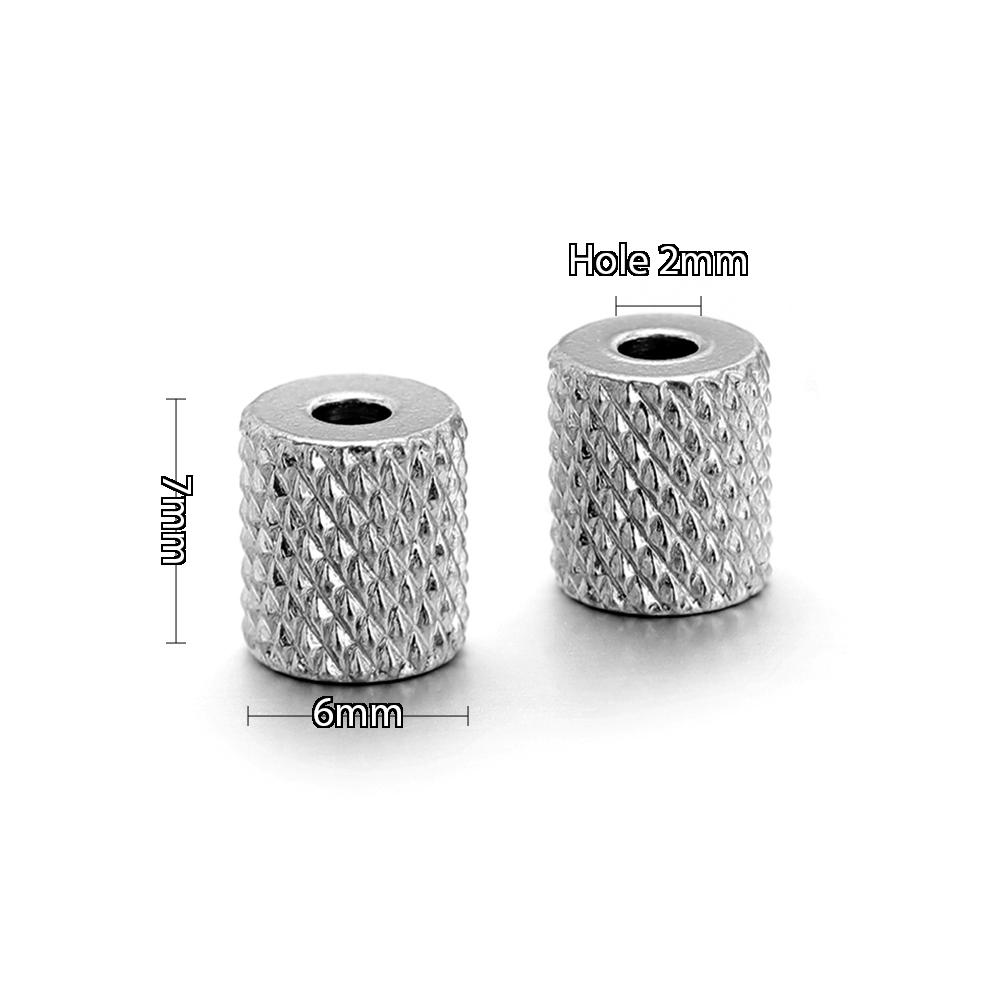 20Pcs Stainless Steel Gold Color Cylinder Bead Loose Spacer Beads for DIY Jewelry Beaded Necklace Supplies Bracelets Accessories