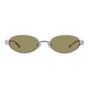 Gentle Monster Logo Metall Oval Sonnenbrille Unisex Sonnenbrille Silber CALI02-BR