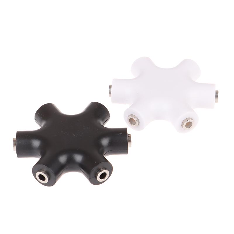 6*3.5Mm Way Multi Port Hub Aux Headphone Jack Splitter Audio Cable Converter