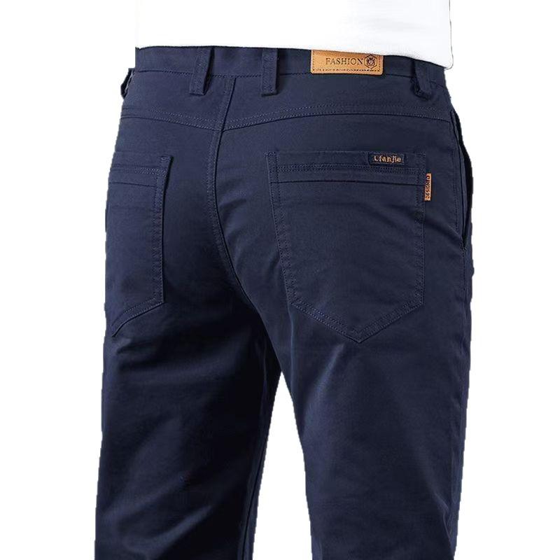 High-Quality Men's Japanese Korean Straight-Leg Casual Elastic Trousers