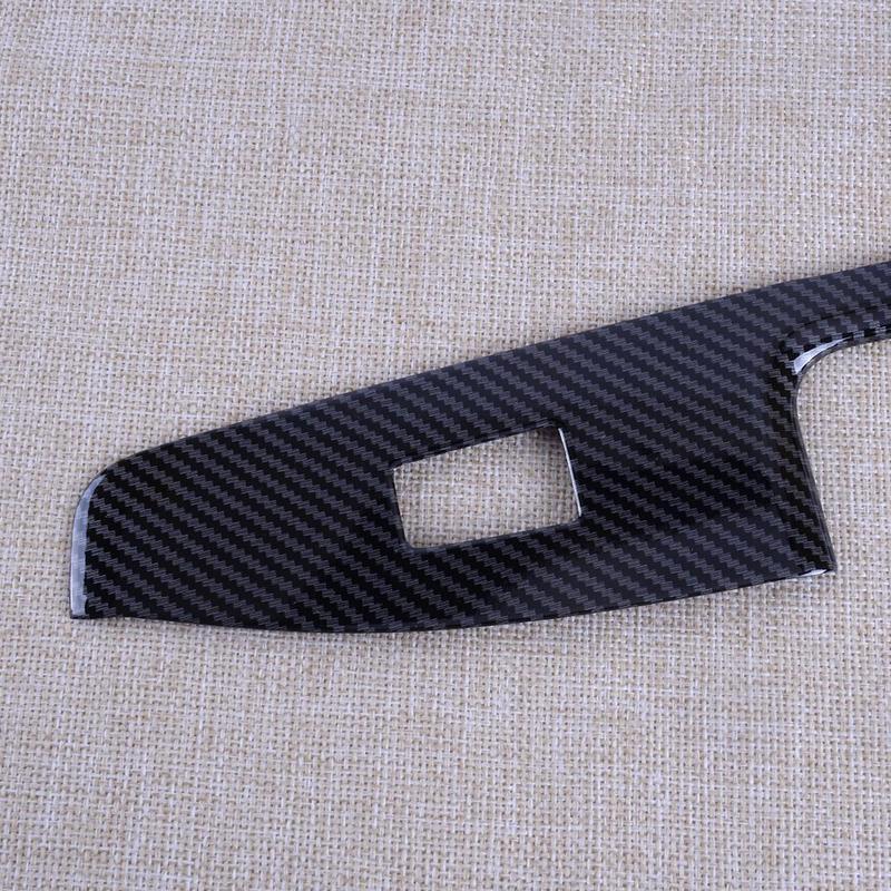Car Black Carbon Fiber Style ABS Window Lift Switch Panel Trim Cover Set Fit for Hyundai Elantra 2017 2018   LHD