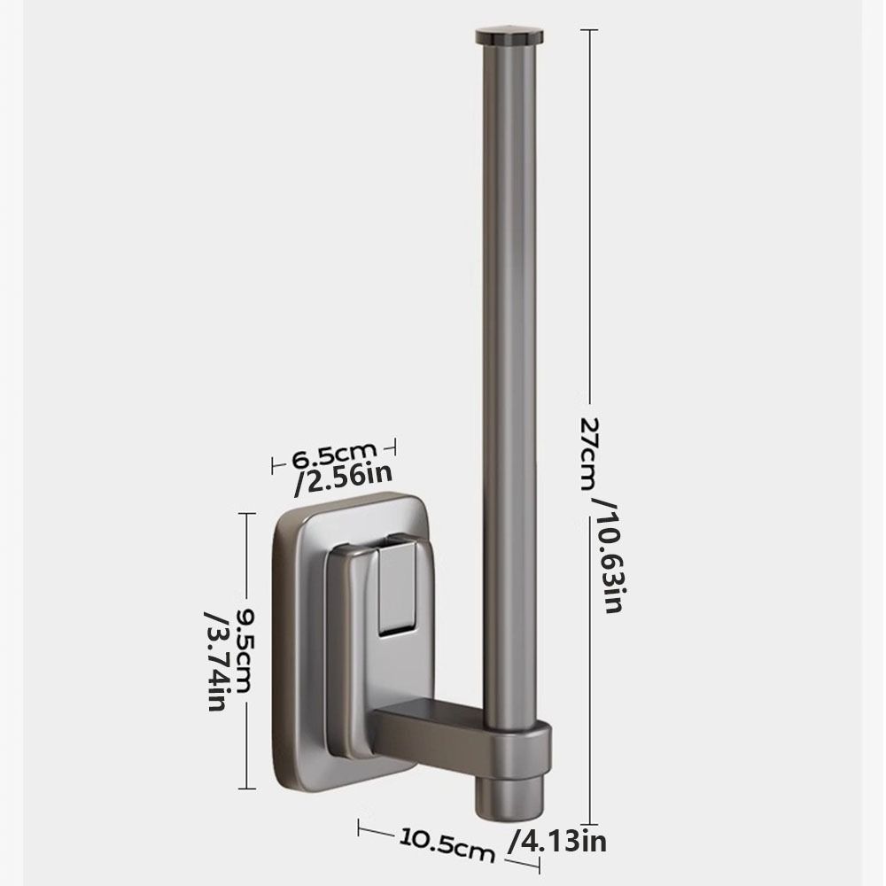Water-proof Cling Film Storage Rack No Punching Roll Paper Holder Bathroom