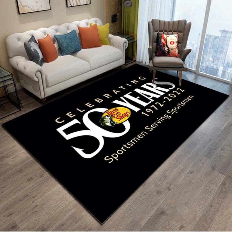 15 Sizes Fishing Brand Bass-Pro-shops Floor Rug Carpet for Living Room Bedroom Bedside Bathroom Floor Mat Area Rug  Outdoor Rug