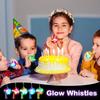 10-80 STUKS LED Glow Fluitje met Lanyard Lichtgevend in het Donker Feestartikelen Leuk Gloeiend Speelgoedfluitjes voor Kinderen Volwassenen Feestdecoratie