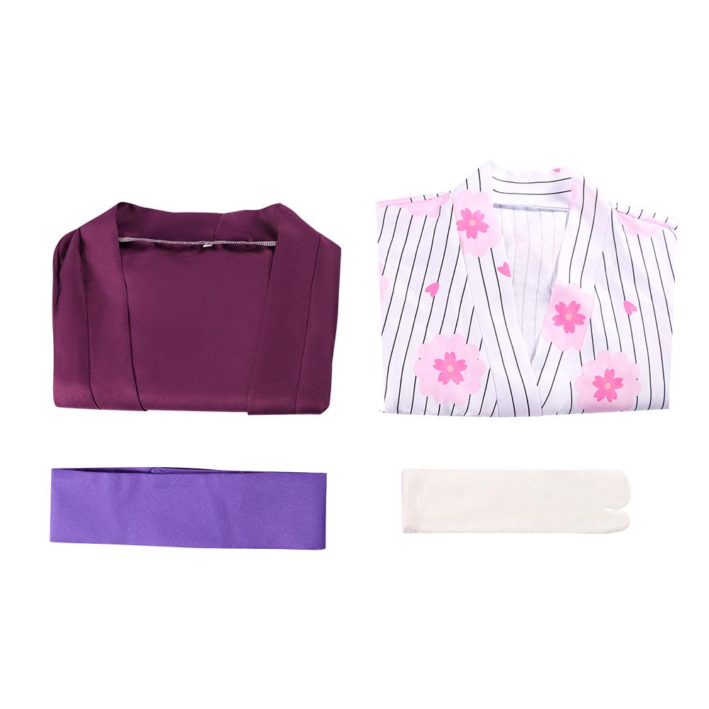 Demon Slayer Cosplay: Swordsmith Village Tanjiro & Love Hashira Mitsuri Kanroji Costume Small